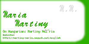 maria martiny business card